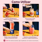 Mini Liquidificador Portátil USB 6 Lâminas