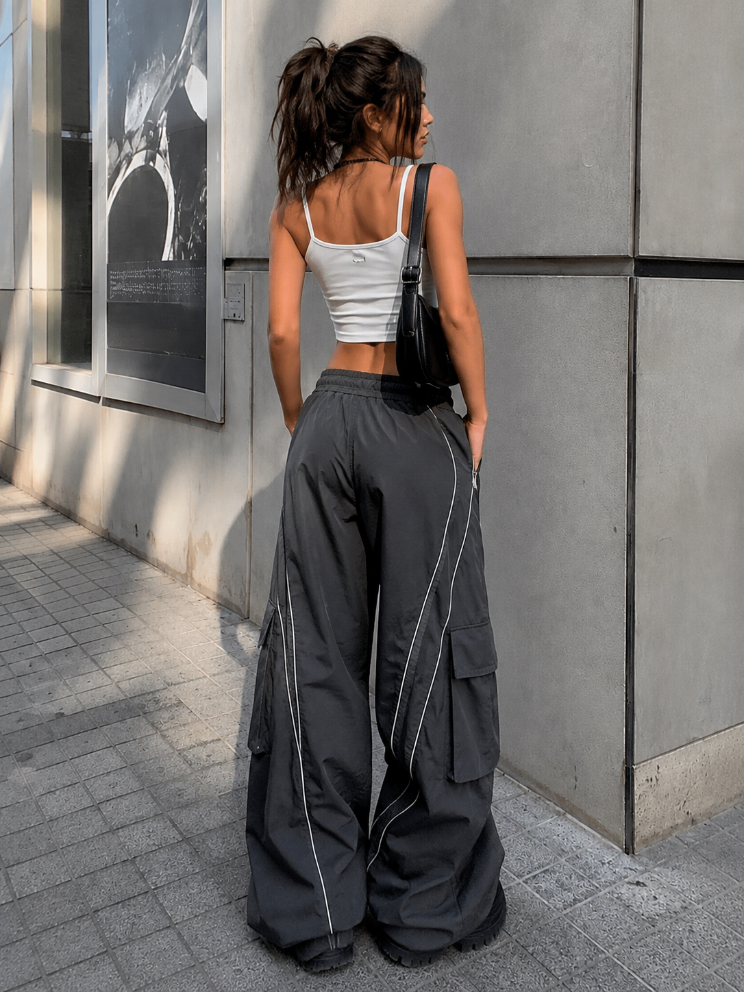 Calças Cargo Vintage Y2K Oversized Femininas